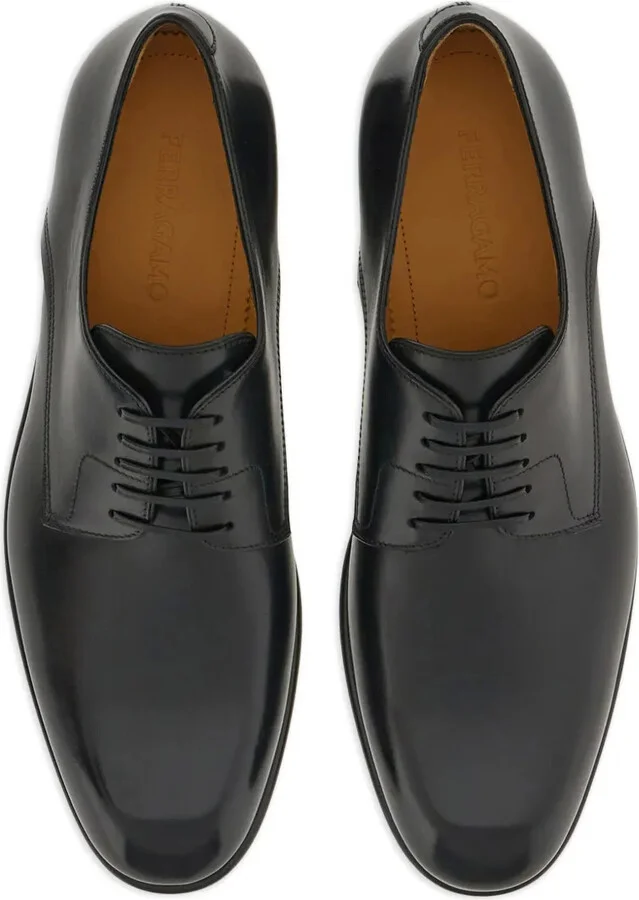 Lace-Up Leather Derby Shoes - Image 4