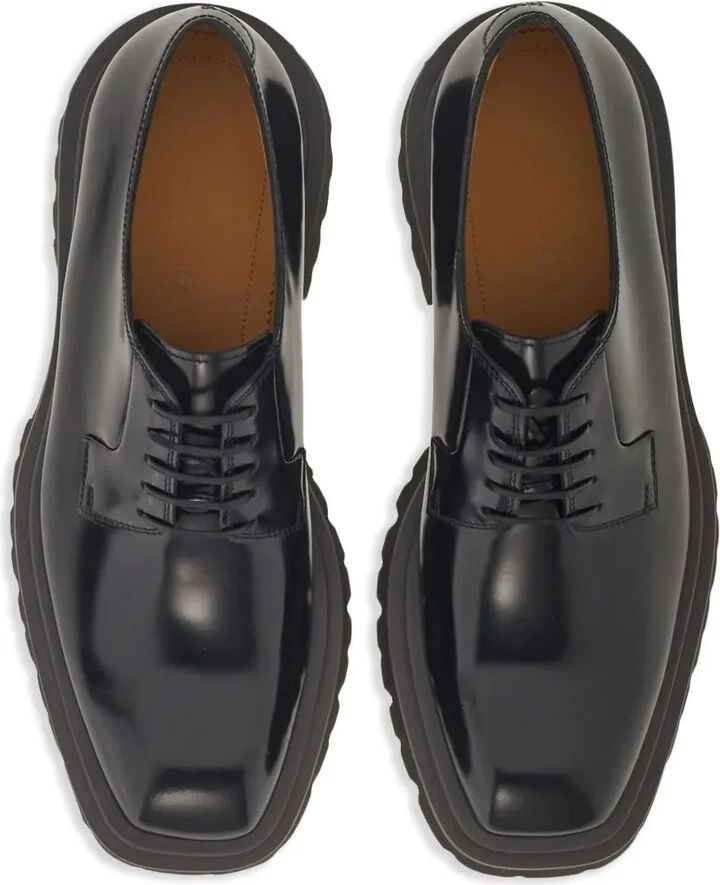 Lace-Up Leather Derby Shoes - Image 4