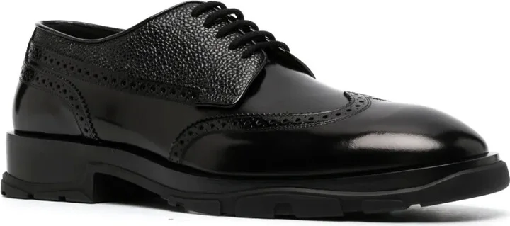 Lace-Up Leather Derby Shoes - Image 2