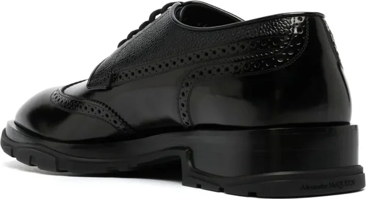 Lace-Up Leather Derby Shoes - Image 3