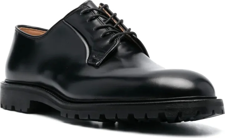 Lace-Up Leather Derby Shoes - Image 2