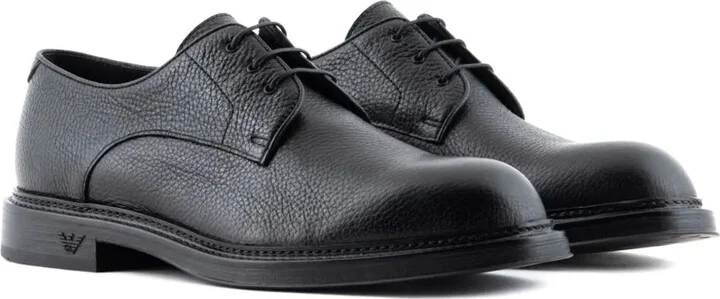 Lace-Up Leather Derby Shoes - Image 2