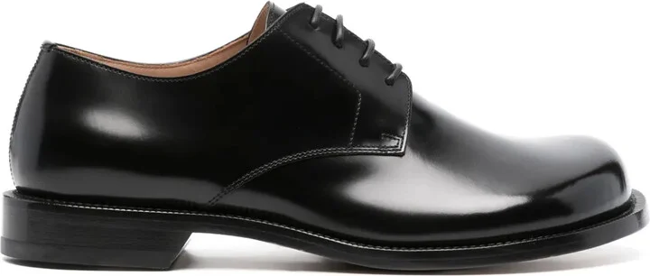 Lace-Up Leather Derby Shoes