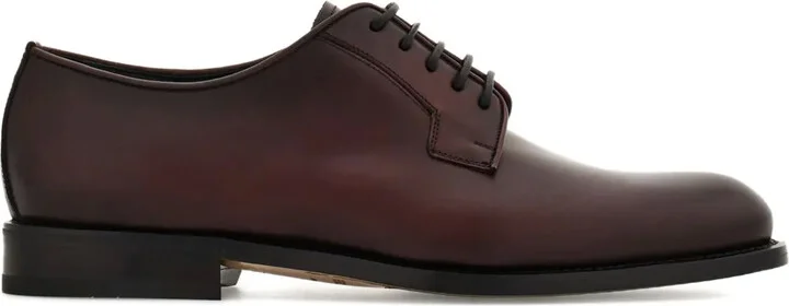 Lace-Up Leather Derby Shoes