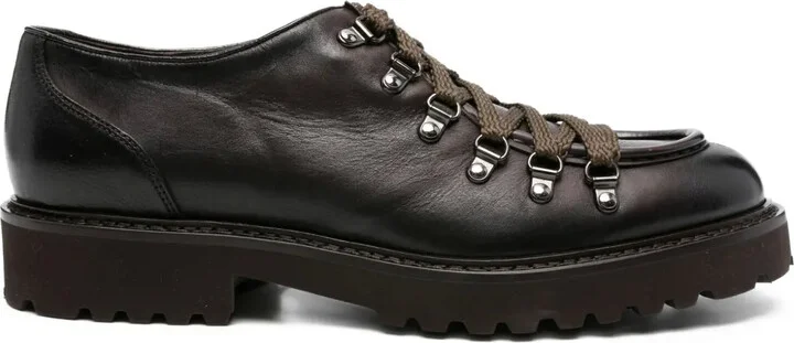 Lace-Up Leather Derby Shoes