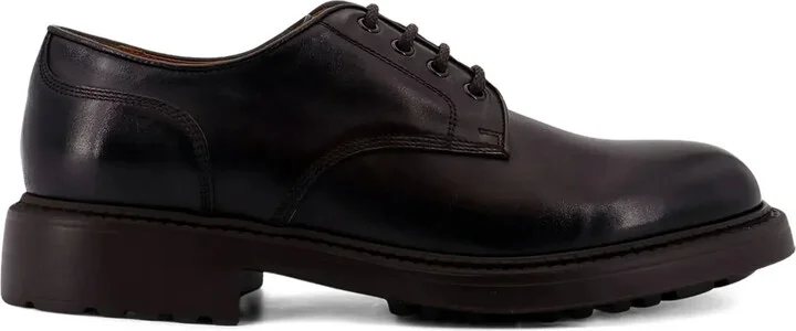 Lace-Up Leather Derby Shoes