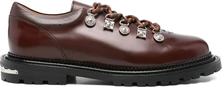 Lace-Up Leather Derby Shoes