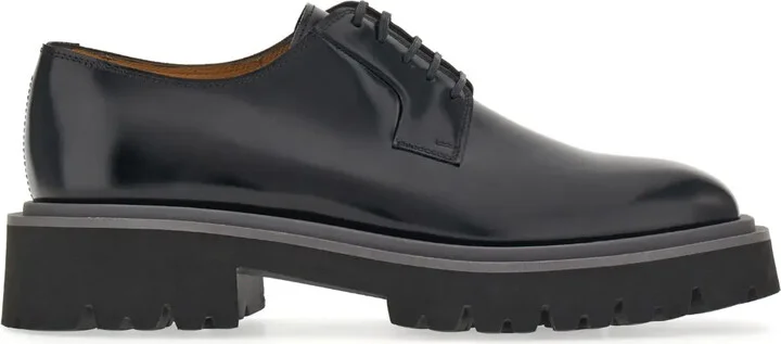 Lace-Up Leather Derby Shoes