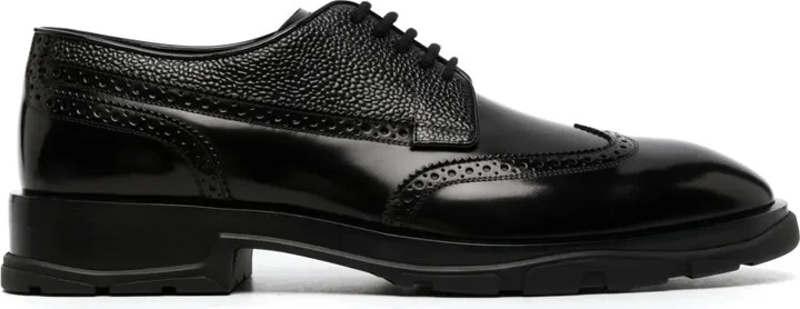 Lace-Up Leather Derby Shoes
