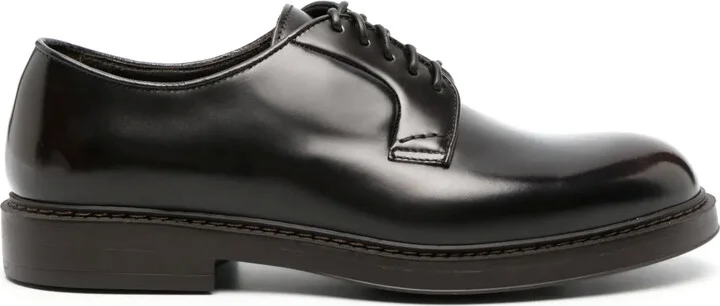 Lace-Up Leather Derby Shoes
