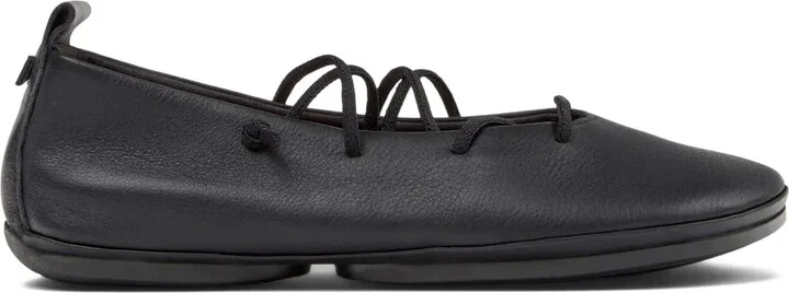 Lace-Up Leather Flats