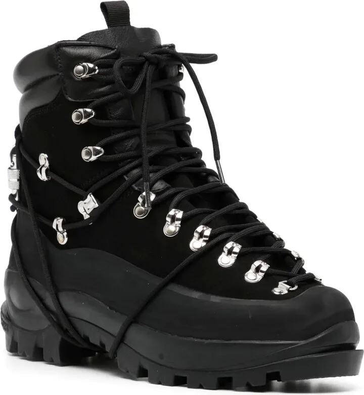 Lace-Up Leather Hiking Boots - Image 2