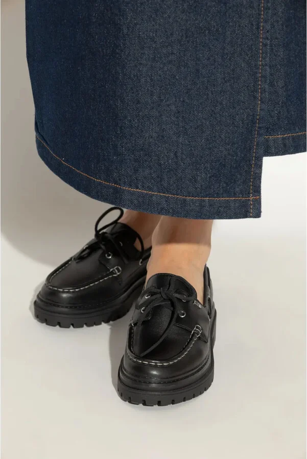Lace-Up Leather Loafers - Image 2