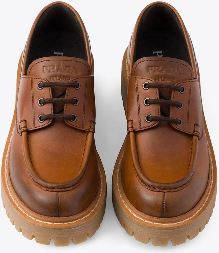 Lace-Up Leather Loafers - Image 3