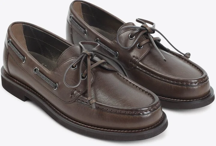 Lace-Up Leather Loafers - Image 2
