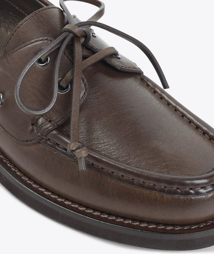 Lace-Up Leather Loafers - Image 3