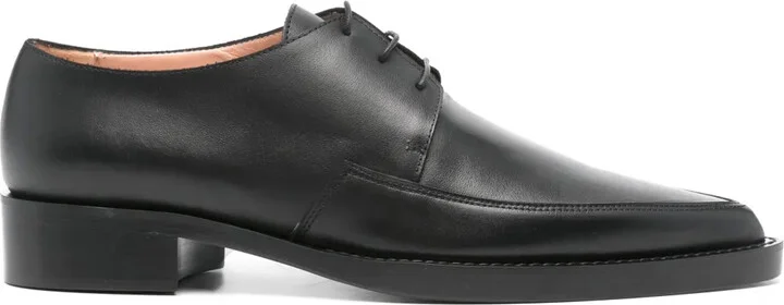 Lace-Up Leather Loafers
