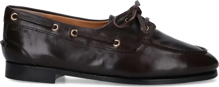 Lace-Up Leather Loafers