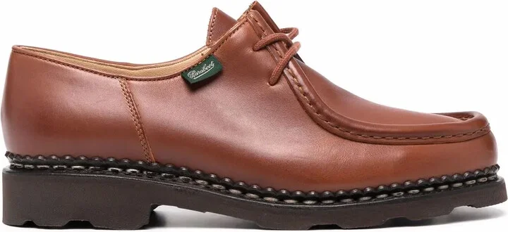 Lace-Up Leather Loafers