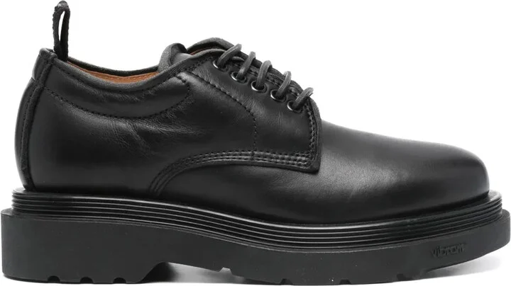 Lace-Up Leather Loafers