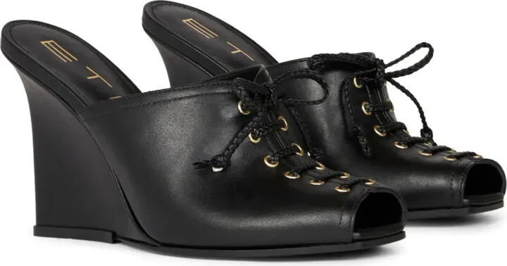 Lace-Up Leather Mules - Image 2