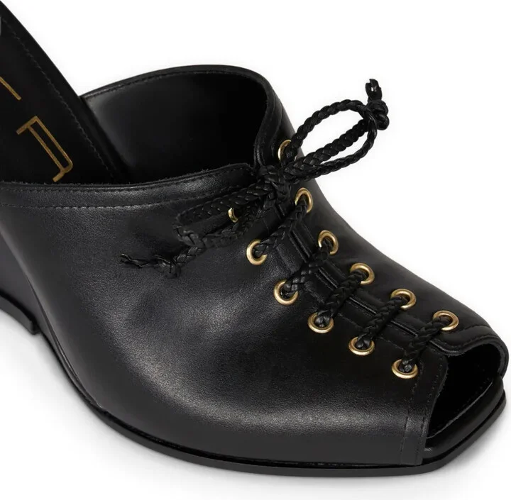 Lace-Up Leather Mules - Image 3