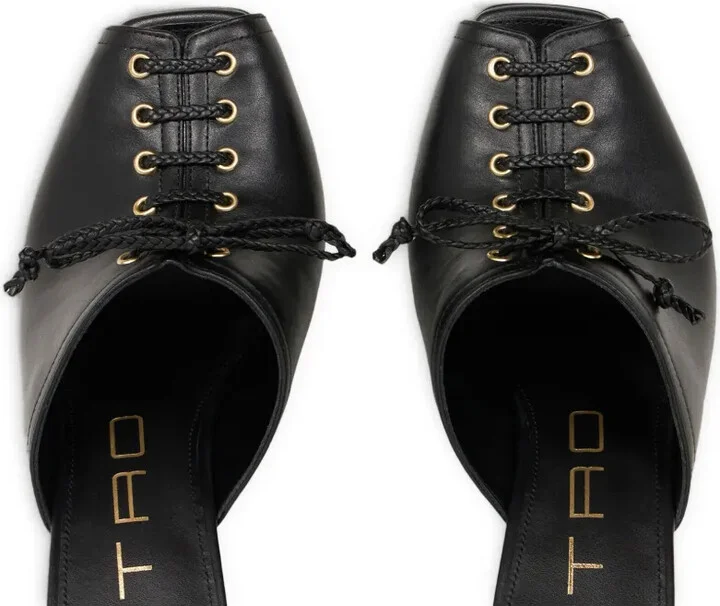 Lace-Up Leather Mules - Image 4