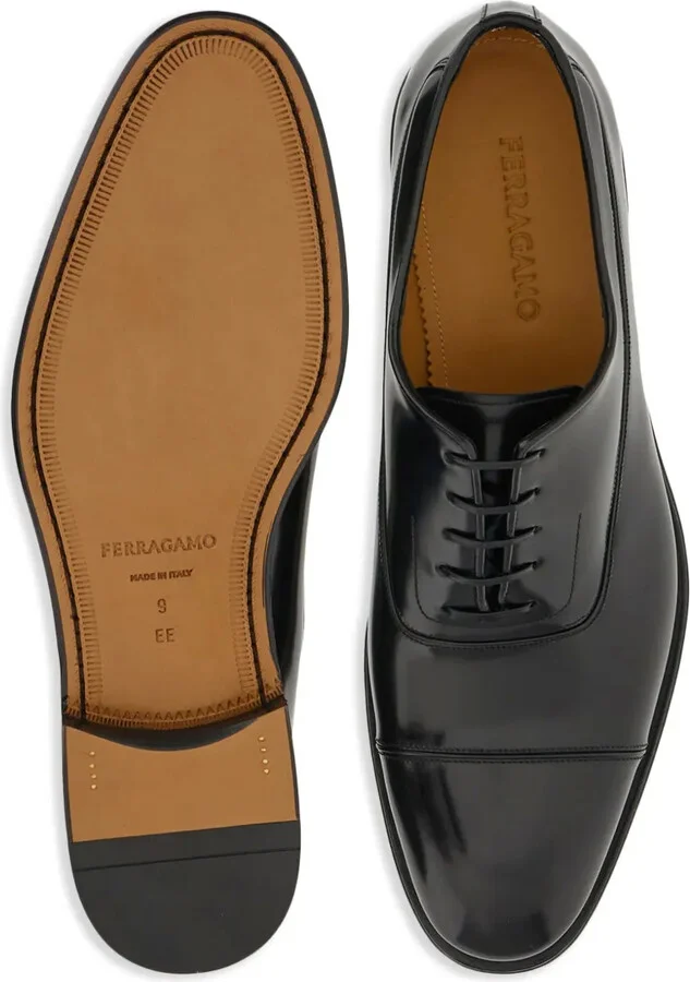Lace-Up Leather Oxford Shoes - Image 5