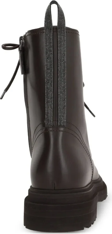 Lace-Up Leather Platform Boots - Image 3
