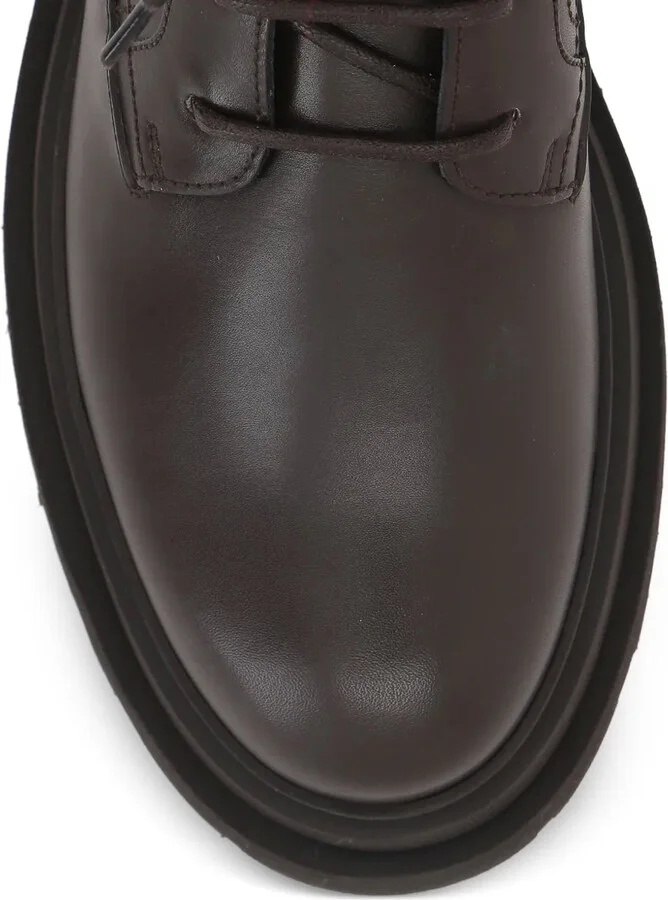 Lace-Up Leather Platform Boots - Image 4