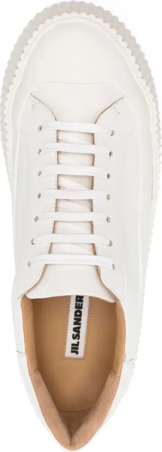 Lace-Up Leather Platform Sneakers - Image 4