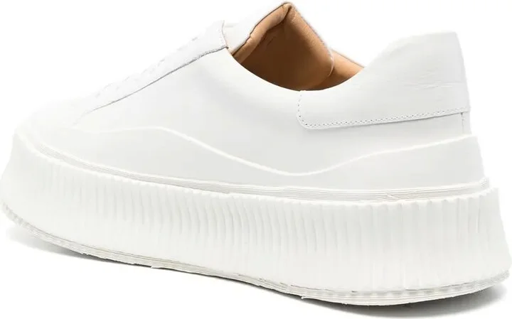 Lace-Up Leather Platform Sneakers - Image 3