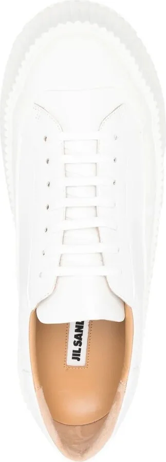 Lace-Up Leather Platform Sneakers - Image 4