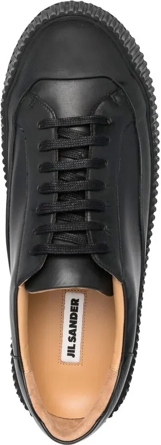 Lace-Up Leather Platform Sneakers - Image 4