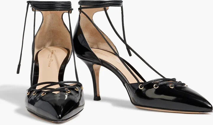 Lace-up leather pumps - Image 2