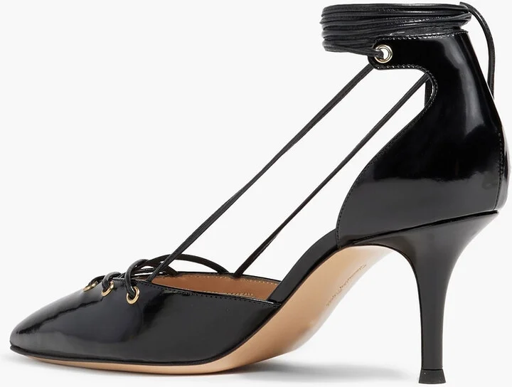 Lace-up leather pumps - Image 3