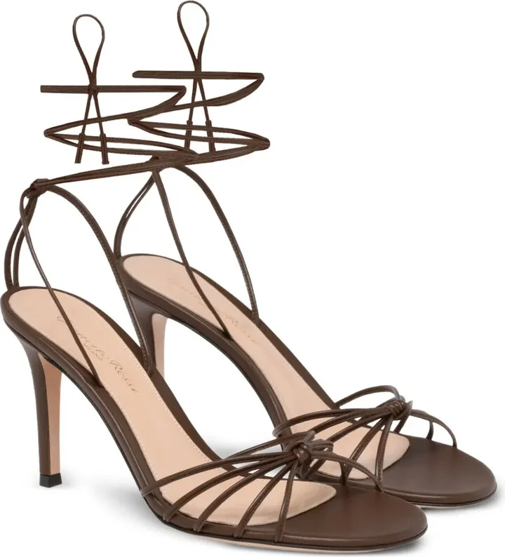 Lace-Up Leather Sandals - Image 2