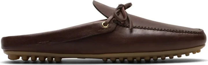 Lace-Up Leather Slippers