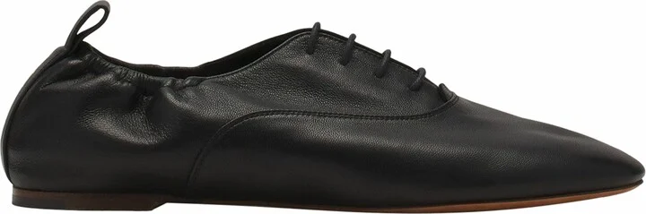 Lace-Up Leather Slippers