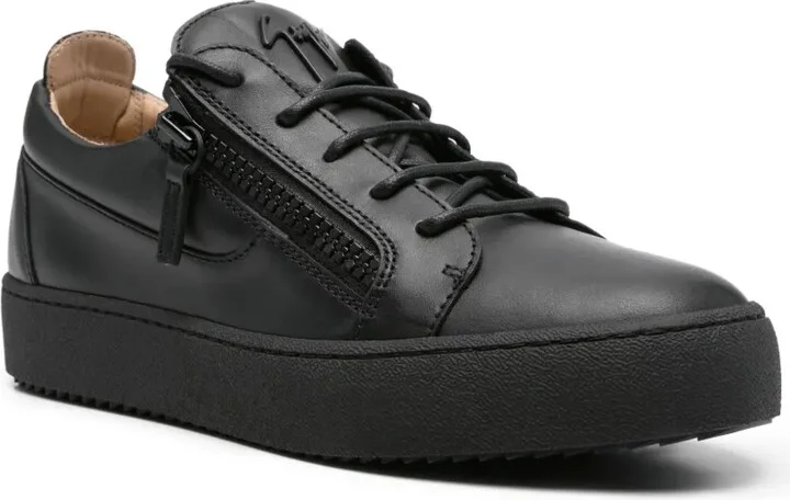 Lace-Up Leather Sneakers - Image 2