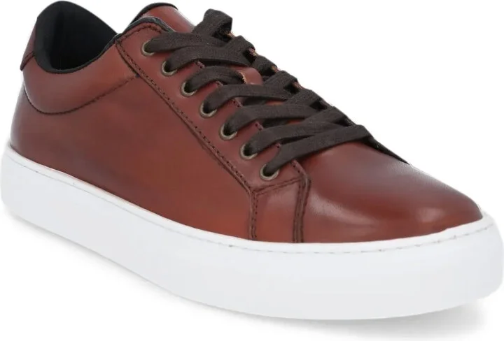 Lace-Up Leather Sneakers