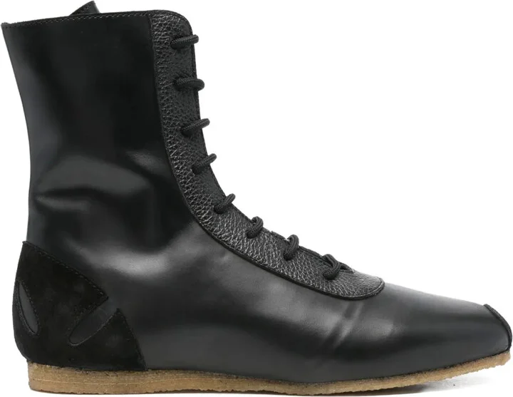 Lace-Up Leather Sneakers
