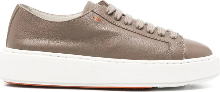 Lace-Up Leather Trainers