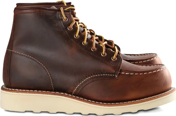 Lace-Up Leather Work Boots