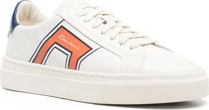 Lace-Up Low-Top Leather Sneakers - Image 2