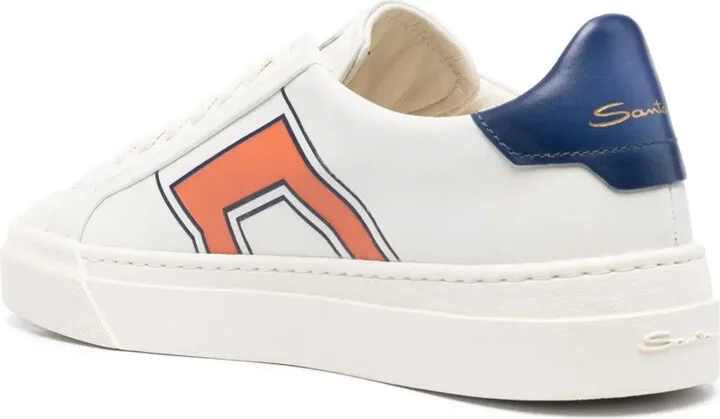 Lace-Up Low-Top Leather Sneakers - Image 3
