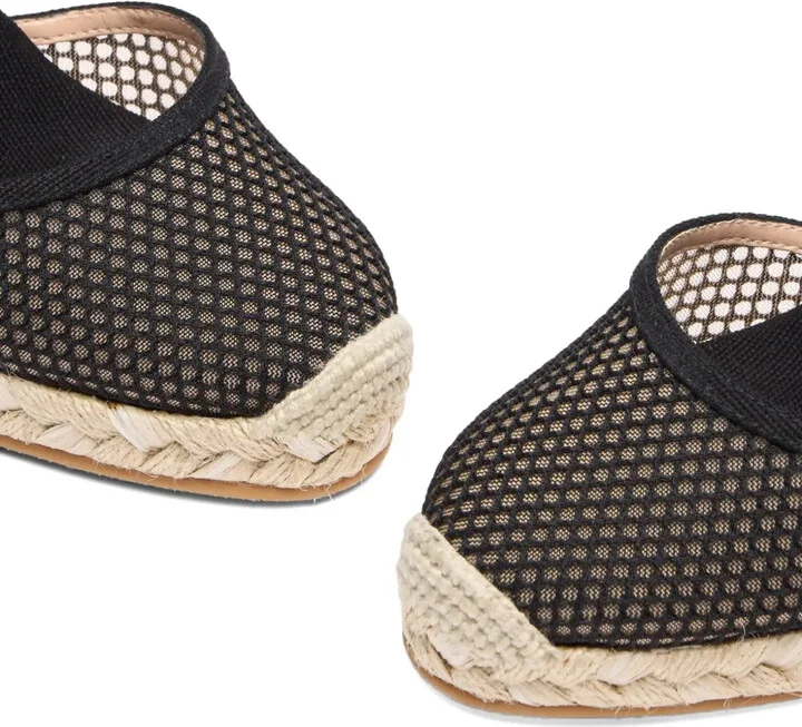 Lace-Up Mesh Wedge Sandals - Image 5