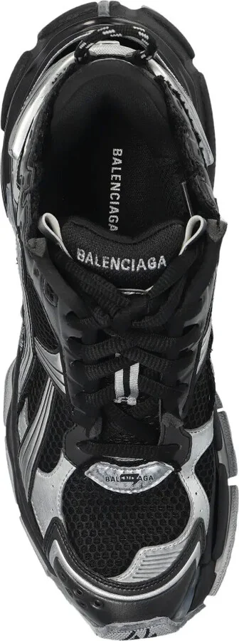 Lace-Up Metallic Trainers - Image 3