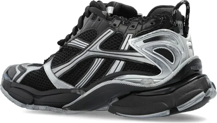 Lace-Up Metallic Trainers - Image 4