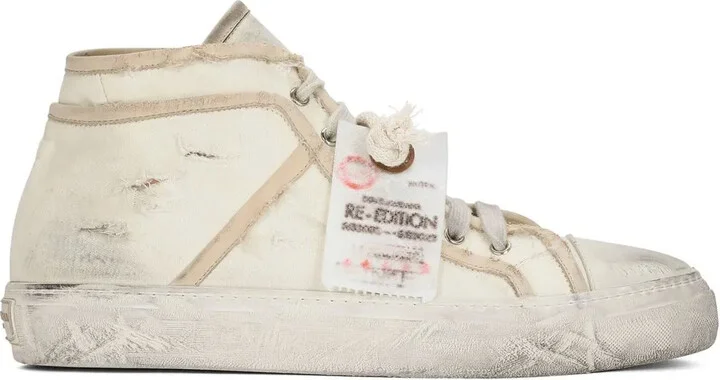 Lace-Up Mid-Top Sneakers